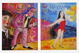Havanna Bar Acryl auf 2 Leinwänden 30x40cm