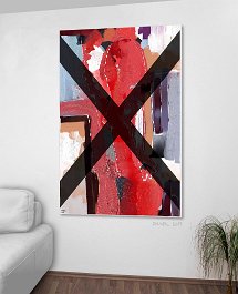 26717_Delete dark X - from lovers_X Art print on 380g polycotton canvas