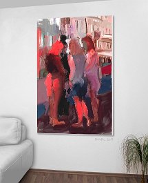 41517_The plan is just hatching Art print on 380g polycotton canvas