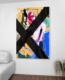 26817_Take X from the screen_X Art print on 380g polycotton canvas