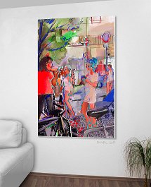 41917_Summer in the City Art print on 380g polycotton canvas