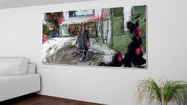Der Pinsel-Paparazzi_3 Art print on 380g polycotton canvas